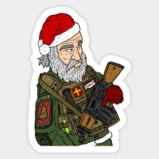 a tactical santa design. military Christmas. Sticker